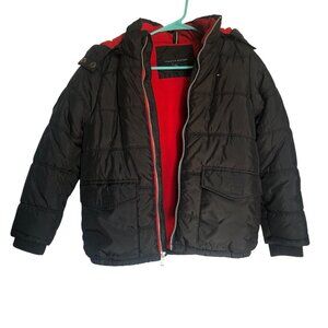 Boys Tommy Hilfiger Black puffer jacket Size M 10/12